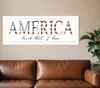Homezia America Land That I Love 1 White Framed Print Wall Art