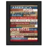 Homezia America Proud 3 Black Framed Print Wall Art