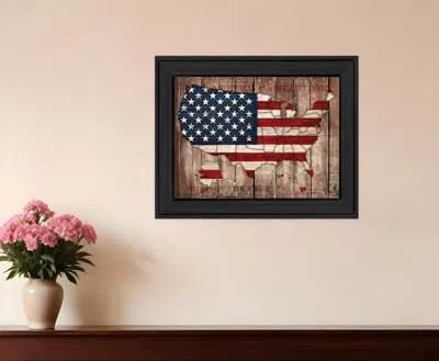 Homezia America The Beautiful Black Framed Print Wall Art