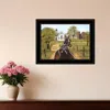 Homezia Amish On Sunday Drive 2 Black Framed Print Wall Art