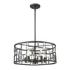 Homezia Amoret 5-light Matte Black Convertible Pendant