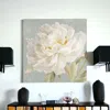 Homezia Angelic White Peony Flower Unframed Print Wall Art