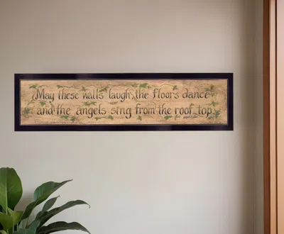 Homezia Angels Sing Black Framed Print Wall Art In Multi