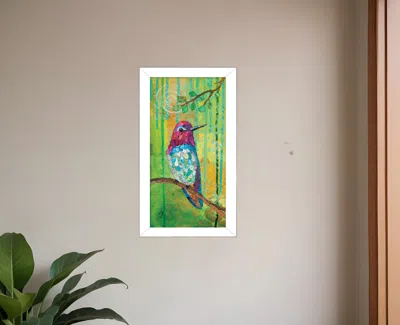 Homezia Annas Hummingbird White Framed Print Wall Art In Multi