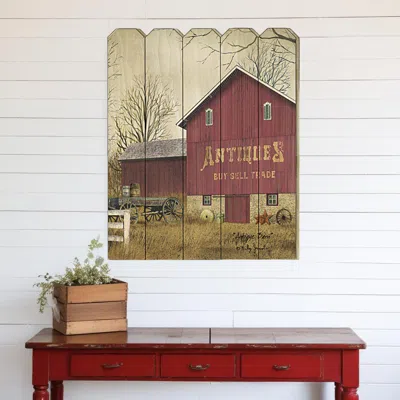 Homezia Antique Barn 1 Unframed Print Wall Art In Multi