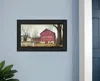 Homezia Antique Barn 2 Black Framed Print Wall Art