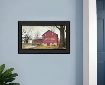 Homezia Antique Barn 2 Black Framed Print Wall Art