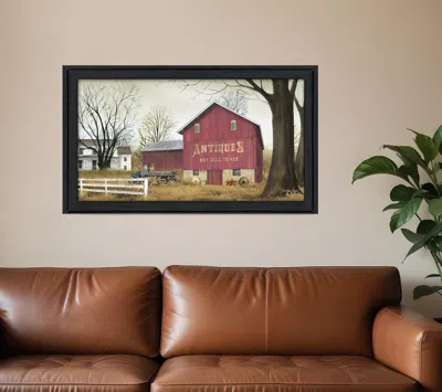 Homezia Antique Barn 7 Black Framed Print Wall Art