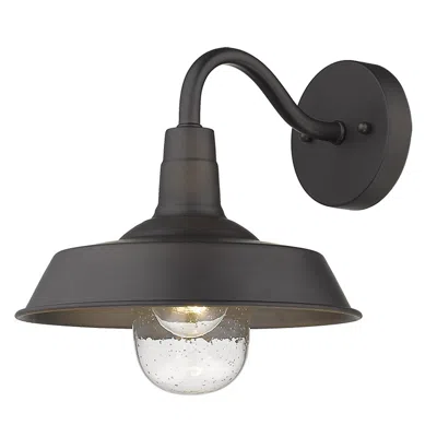 Homezia Antique Bronze Shallow Plate Shape Wall Light In Black
