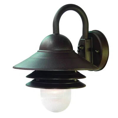 Homezia Antique Bronze Three Tier Lamp Shade Outdoor Wall Light In Purple