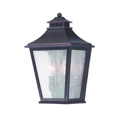 Homezia Antique Bronze Two Light Pocket Lantern Wall Light In Blue