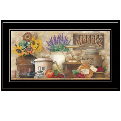 HOMEZIA ANTIQUE KITCHEN 5 BLACK FRAMED PRINT KITCHEN WALL ART
