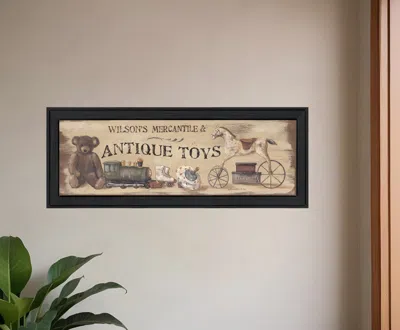 Homezia Antique Toys Black Framed Print Wall Art In Multi