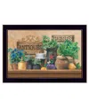 Homezia Antiques And Herbs Black Framed Print Kitchen Wall Art
