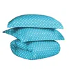 Homezia Aqua King Cotton Blend 600 Thread Count Washable Duvet Cover Set