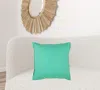 Homezia Aqua Solid Color Flange Edge Throw Pillow