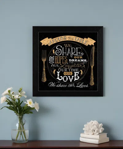 Homezia Around This Table Black Framed Print Wall Art