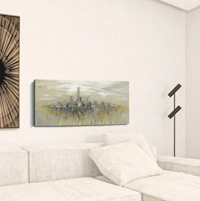 Homezia Artistic Manhattan City Skyline Unframed Print Wall Art In Multi
