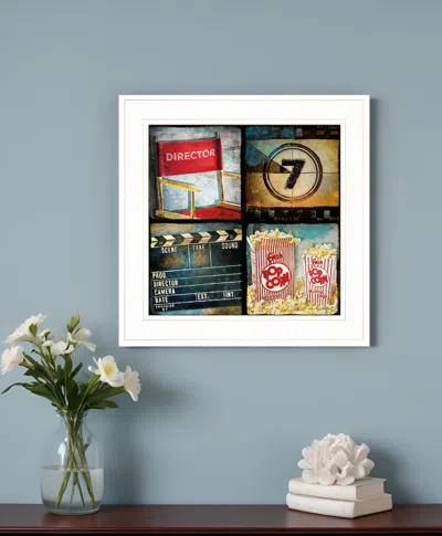Homezia At The Movies 3 White Framed Print Wall Art In Multi