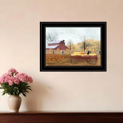 Homezia Autumn Blessings 2 Black Framed Print Wall Art In Multi