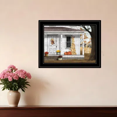 Homezia Autumn Greetings 2 Black Framed Print Wall Art