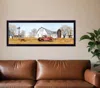 Homezia Autumn On The Farm Black Framed Print Wall Art