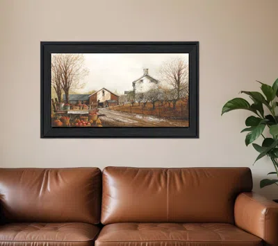 Homezia Autumns Bounty Black Framed Print Wall Art