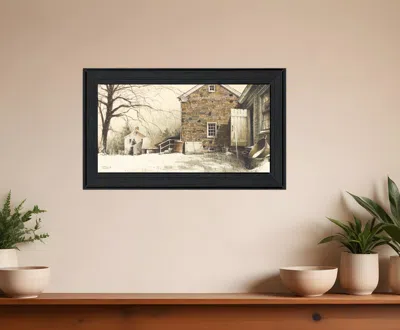 Homezia Back Door Black Framed Print Wall Art
