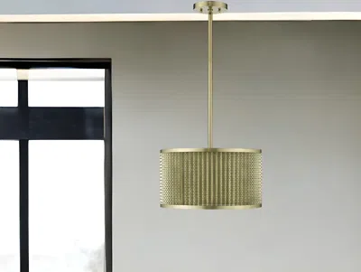 Homezia Basetti 4-light Gold Convertible Pendant In Blue