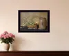 Homezia Basket Of Flowers 3 Black Framed Print Wall Art