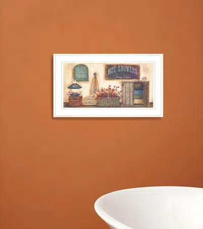 Homezia Bath House Collection 1 White Framed Print Bathroom Wall Art