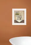 Homezia Bath Print 1 White Framed Print Bathroom Wall Art