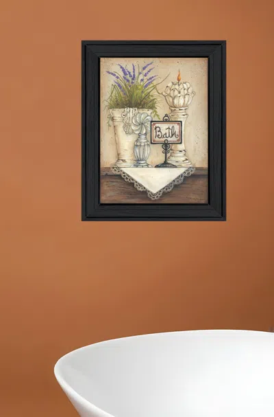 Homezia Bath Print 2 Black Framed Print Bathroom Wall Art