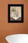 Homezia Bath Print 3 Black Framed Print Bathroom Wall Art
