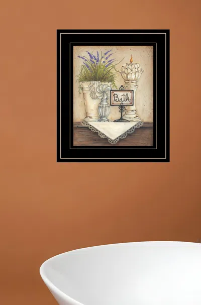 Homezia Bath Print 3 Black Framed Print Bathroom Wall Art