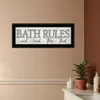Homezia Bath Rules 2 Black Framed Print Bathroom Wall Art