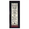 Homezia Bath Rules 6 Black Framed Print Bathroom Wall Art