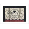 Homezia Bathroom 1 White Framed Print Bathroom Wall Art