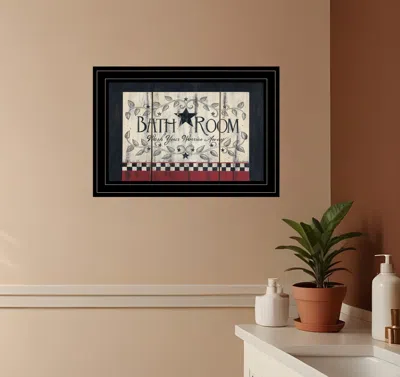 Homezia Bathroom 3 Black Framed Print Bathroom Wall Art In Multi