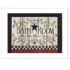 Homezia Bathroom 7 White Framed Print Bathroom Wall Art