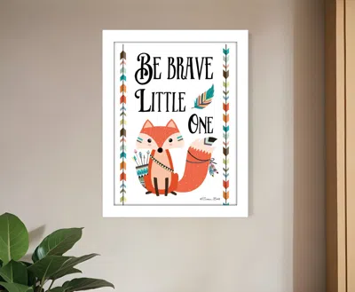 Homezia Be Brave Little One 2 White Framed Print Wall Art