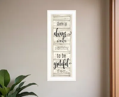 Homezia Be Grateful Collection 1 White Framed Print Wall Art