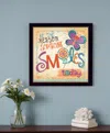 Homezia Be The Reason Someone Smiles Black Framed Print Wall Art