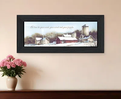 Homezia Be True Black Framed Print Wall Art