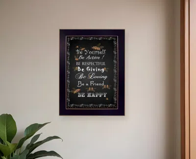 Homezia Be Yourself 1 Black Framed Print Wall Art