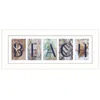 Homezia Beach 4 White Framed Print Wall Art
