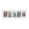 Homezia Beach 5 White Framed Print Wall Art
