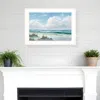 Homezia Beach 7 White Framed Print Wall Art