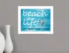 Homezia Beach Life 3 White Framed Print Wall Art