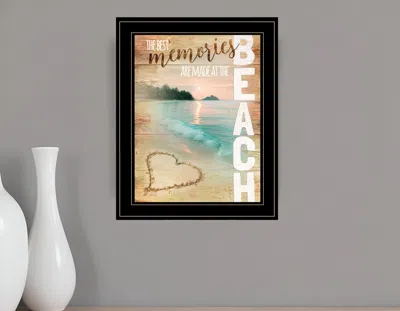 Homezia Beach Memories 2 Black Framed Print Wall Art